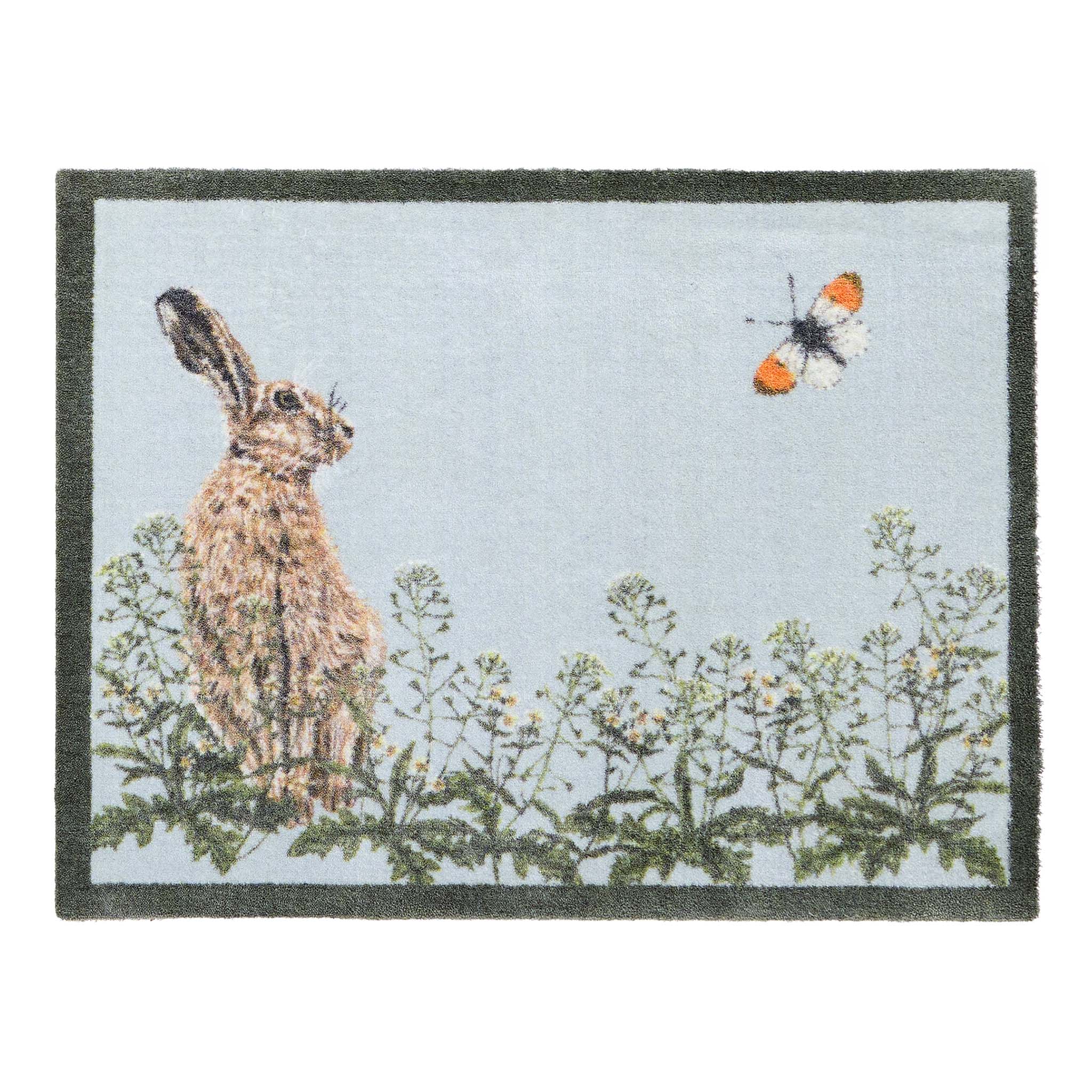 Aura Hare & Shepherds Purse Washable Doormat