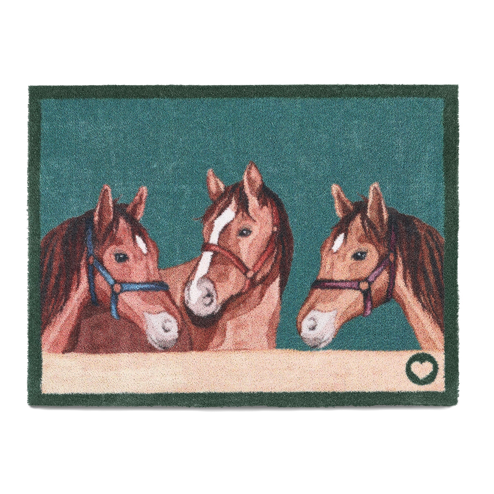 Stable Horses Washable Doormat