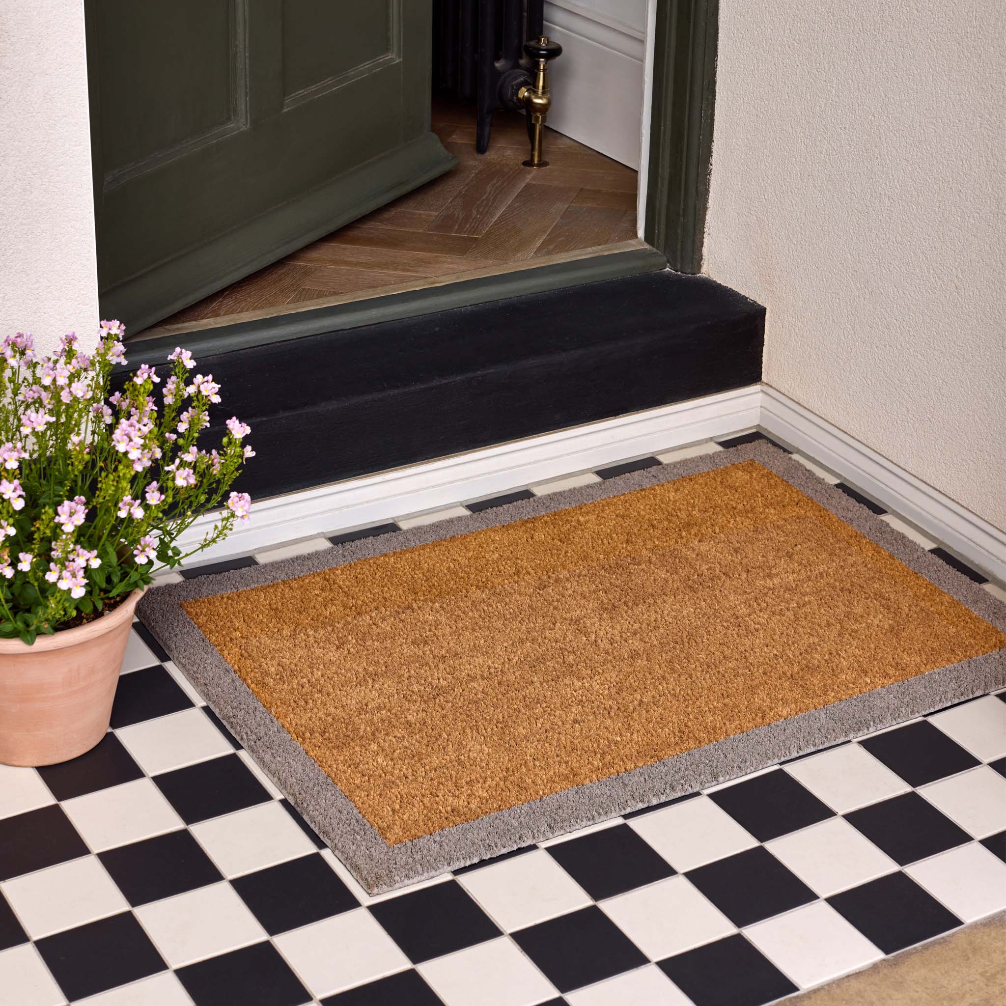 Taupe Border Coir Doormat - Image 2